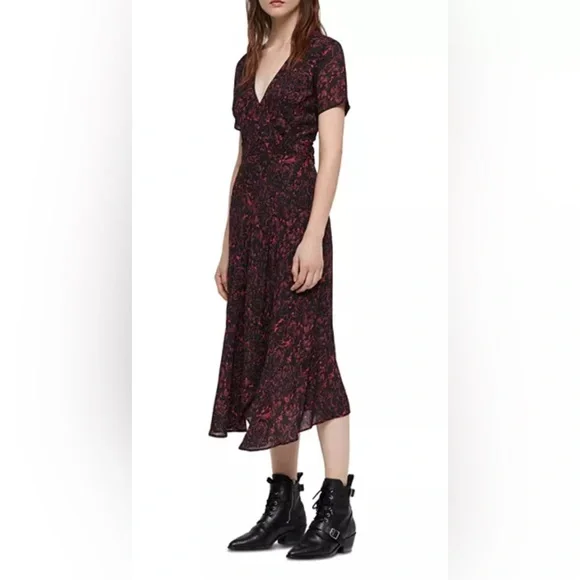 All Saints, Seeta Rosey wrap dress - Picture 3 of 8